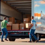 Reliable Apex Calgary Home Movers carefully handling furniture and boxes during a residential move in Calgary.