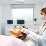 Experience a professional Botox Behandlung with a patient and nurse in a serene clinic.