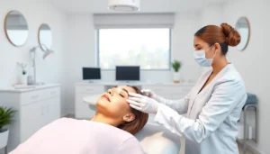 Experience a professional Botox Behandlung with a patient and nurse in a serene clinic.