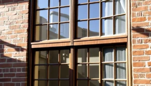 Heritage window restoration showcasing traditional timber sash windows being carefully repaired to preserve historical charm.