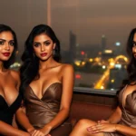 Elegant Bangalore Escort Service scene with sophisticated companions for premium experience in upscale setting.