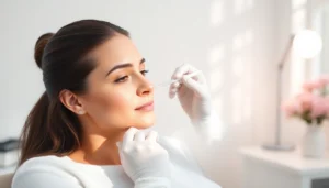 Patient receiving a Botox Behandlung in a professional, calming clinic environment.