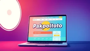 Digital representation of Pakpoltoto online lottery platform with vibrant visuals and engaging interface for users.