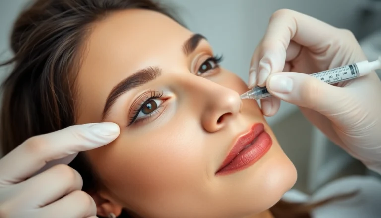 Botox Zürich treatment session showing a professional administering a precise injection for facial rejuvenation.