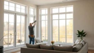 Replacement Windows brighten a modern home with energy efficiency and style.
