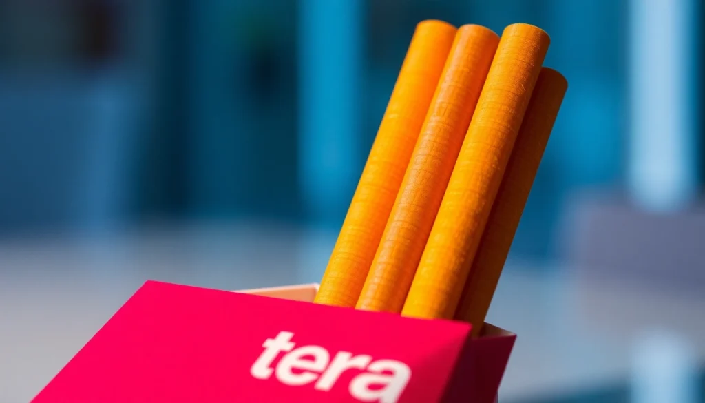High-quality Terea sigara sticks displayed in colorful packaging, showcasing their design and branding for IQOS ILUMA devices, emphasizing quality and innovation.