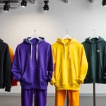 Custom teamwear hoodies displayed on athletes, highlighting quality, vibrant colors, and personalized embroidery for sports teams.