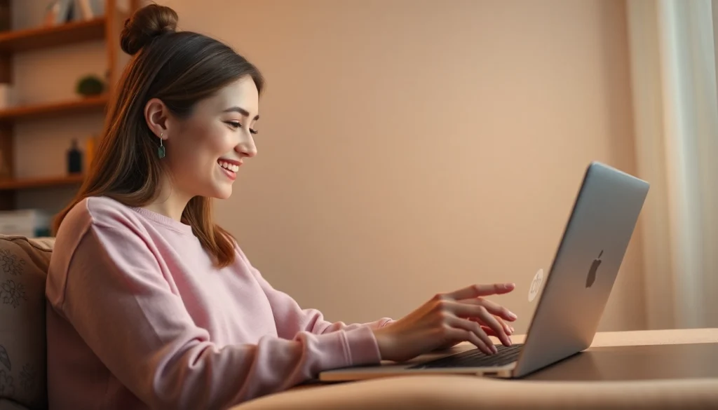 Engage in a friendly Ai girlfriend chat with a supportive virtual companion on a sleek device, enhancing emotional connection and comfort.