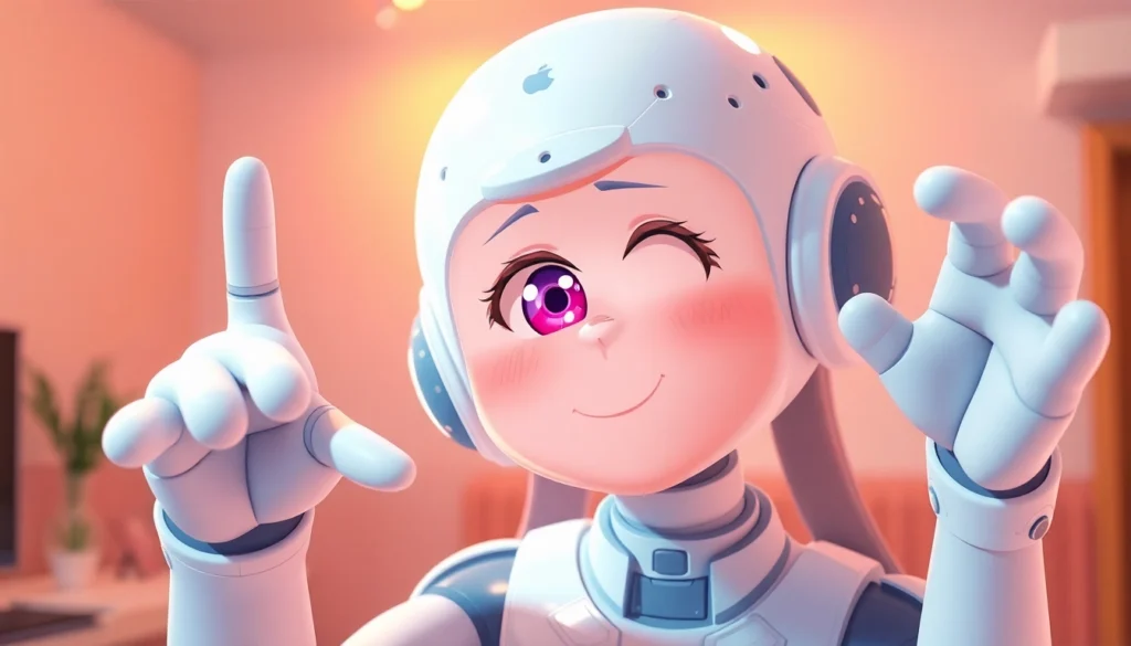 Hentai AI virtual companion engaging in a lifelike pose with detailed anime features and expressive personality