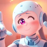 Hentai AI virtual companion engaging in a lifelike pose with detailed anime features and expressive personality