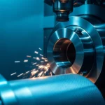 High-precision toczenie CNC process in a modern workshop showcases detailed metal turning with