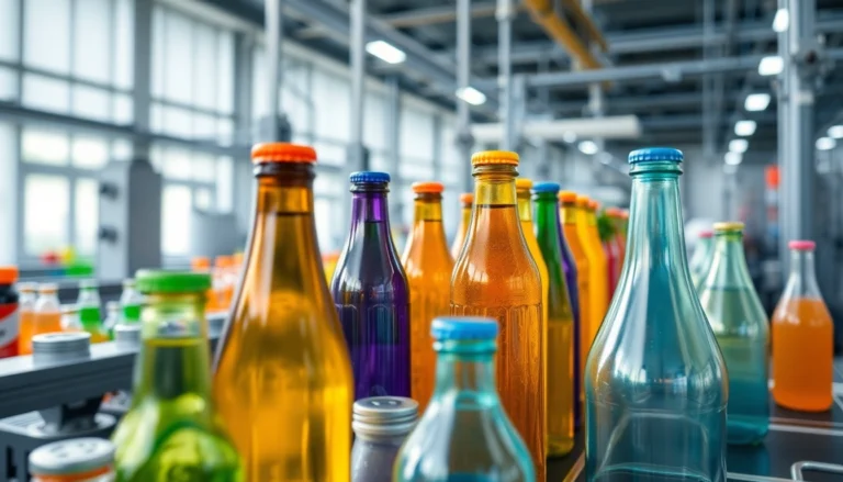 High-quality plastik sise production line showcasing plastic bottles and glass jars for