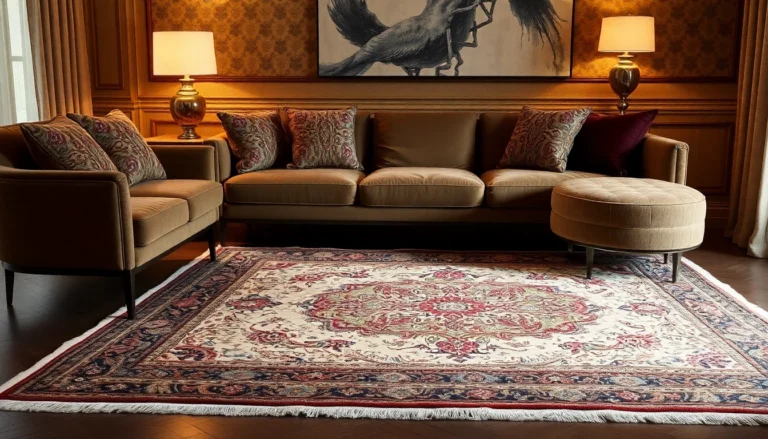 Professional artisan crafting a Tappeto persiano Milano showcasing traditional knotting