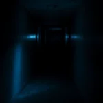 Thumbnail image for a horror video featuring a creepy figure in a dark, foggy forest at night with eerie lighting.