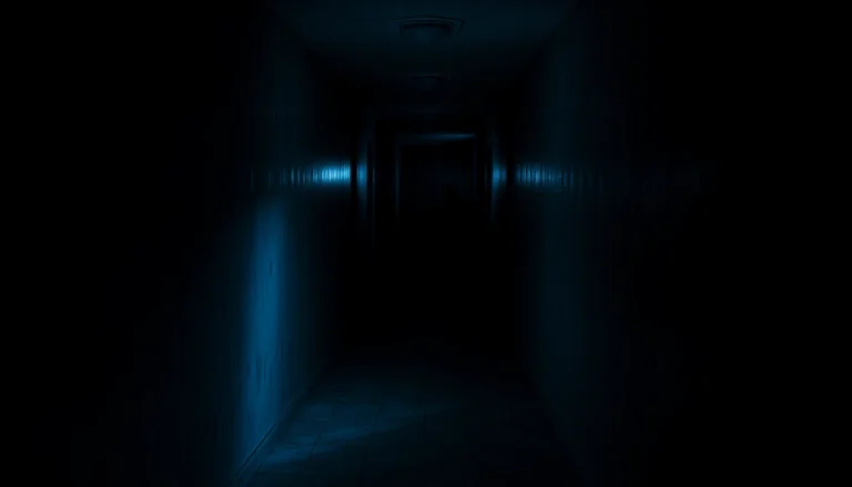 Thumbnail image for a horror video featuring a creepy figure in a dark, foggy forest at night with eerie lighting.