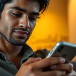Engaging image of a person using a smartphone for plan sexe connections, highlighting discreet