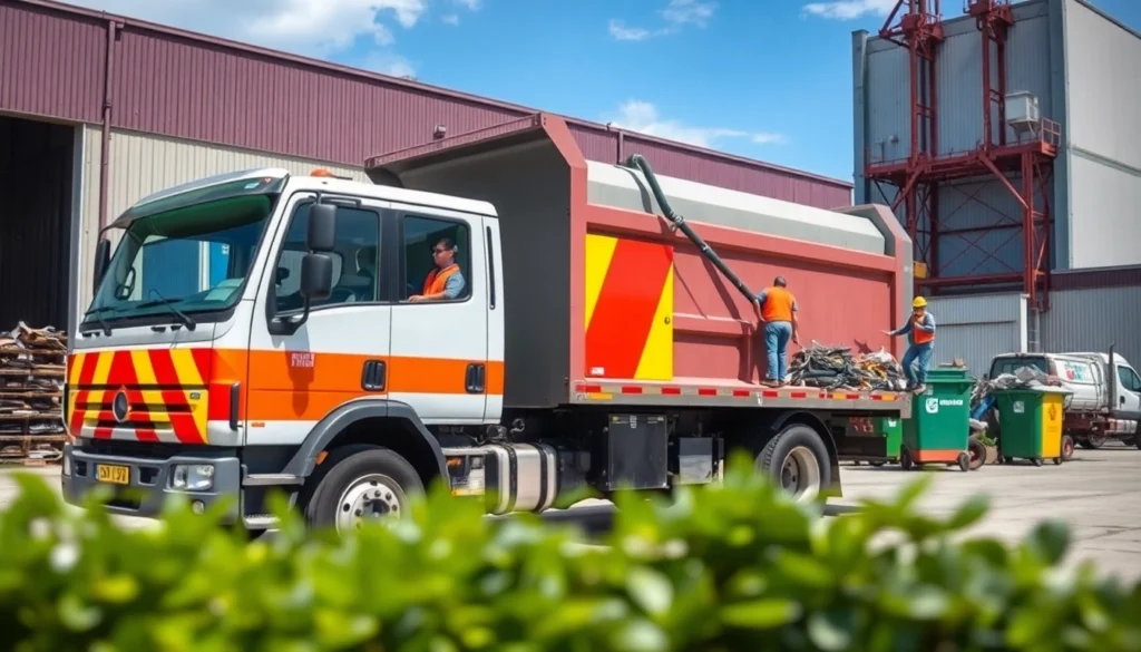 Reliable Schrottabholung service with a modern truck collecting metal waste in NRW,