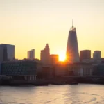 London Residential Property Market analysis showcasing luxury flats with city skyline
