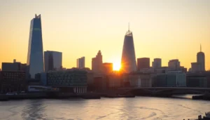 London Residential Property Market analysis showcasing luxury flats with city skyline