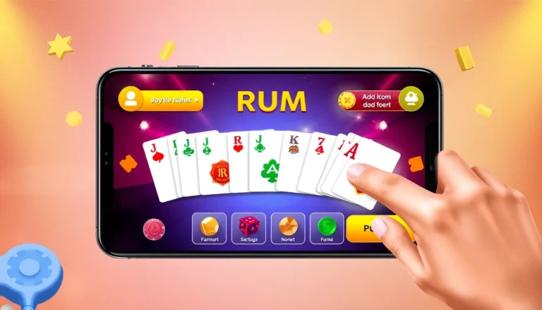 Prominent Pak Rummy logo displayed on a sleek smartphone screen with engaging card game