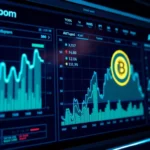 Aicoin market analysis dashboard with real-time data visualization and AI trading graphs,