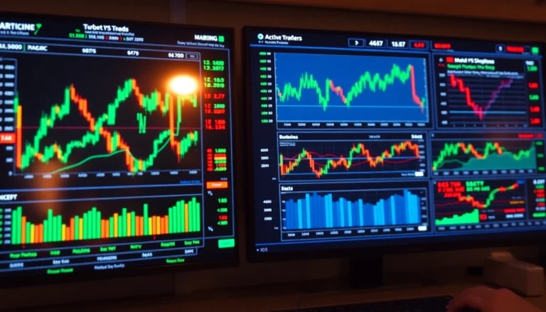 Trading view platform showcasing live market charts and trading tools for investors and traders