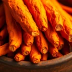 High-quality turmeric finger selection showcasing vibrant orange color and fresh texture for