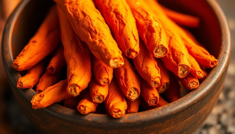 High-quality turmeric finger selection showcasing vibrant orange color and fresh texture for